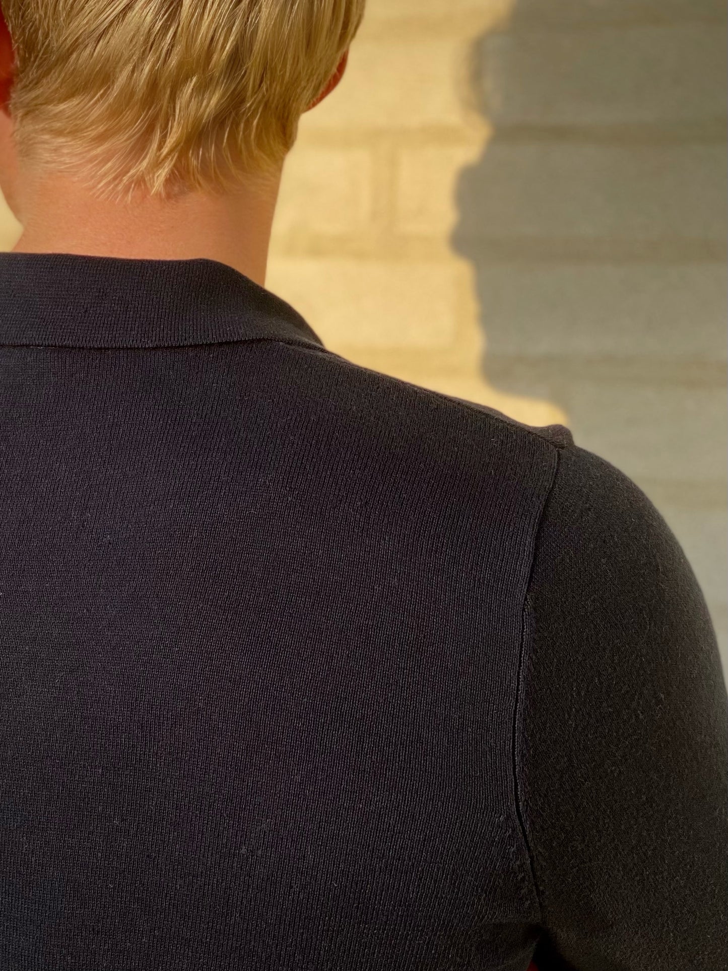 BUTTONLESS POLO - NAVY
