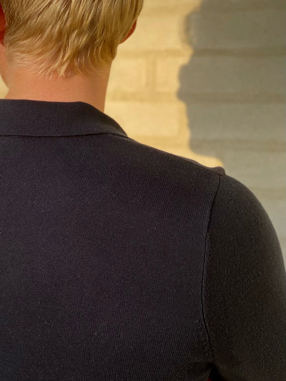 Buttonless Polo - Navy